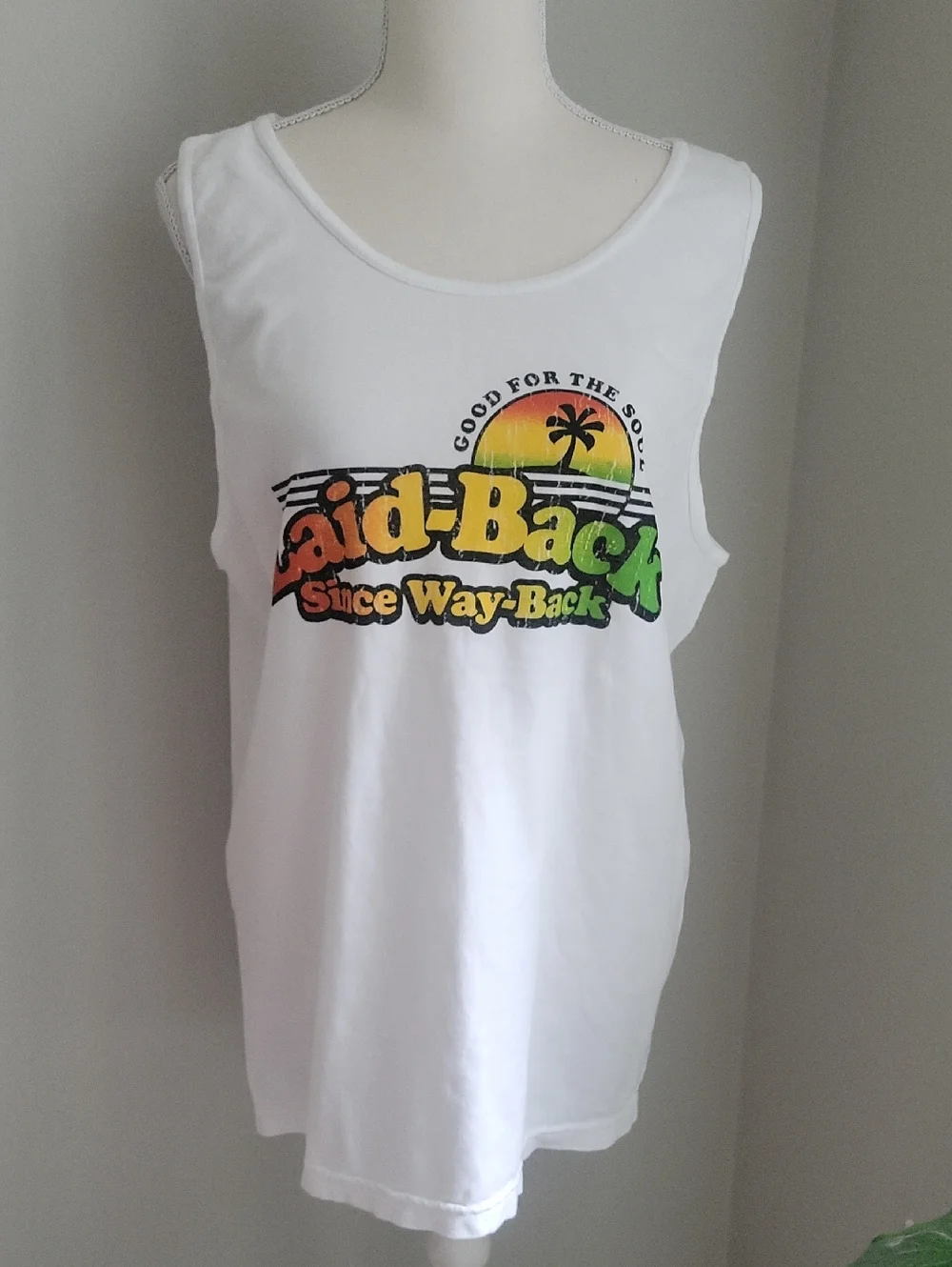 Comfort Colors Laid-back Surf Beach Palm Vacation Preshrunk Tank Top